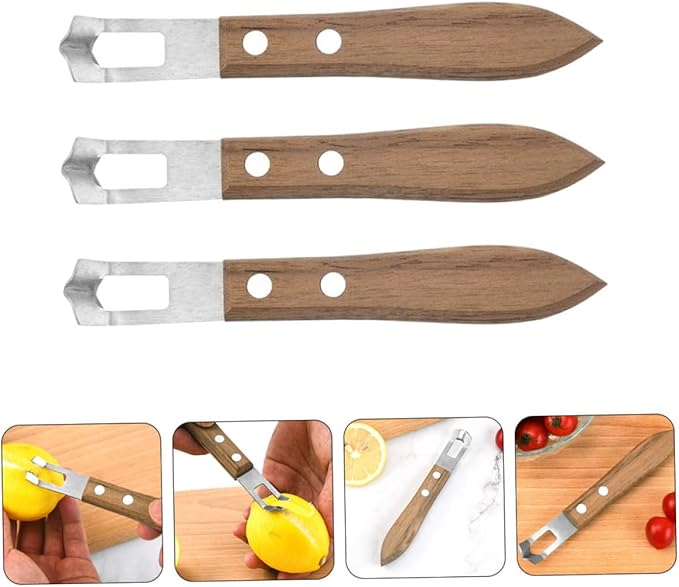 Ciieeo 3pcs Stainless Steel Lemon Zester Ergonomic Graters for Cheese Fruits and Vegetables and Convenient Kitchen Tools for Home and Restaurant Use