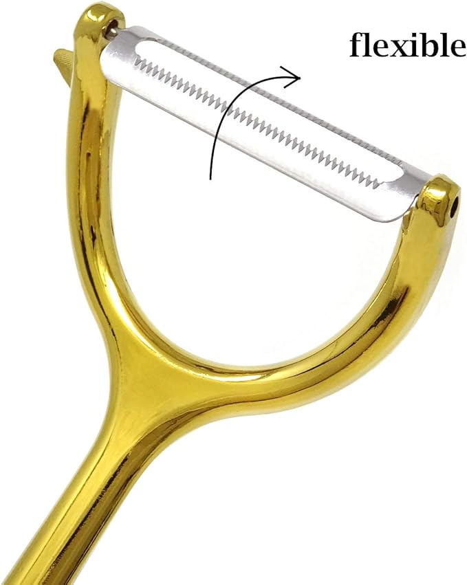 Honbay 1PCS Stainless Steel Golden Y Vegetable Fruit Peeler for Home Kitchen (Gold)