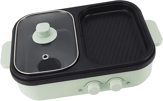 1300W Multifunctional Hot Pot, Non Stick Dual Sides Electric Cooker for Frying, Grilling, Cooking for Indoor Outdoor Use (US Plug 110V)