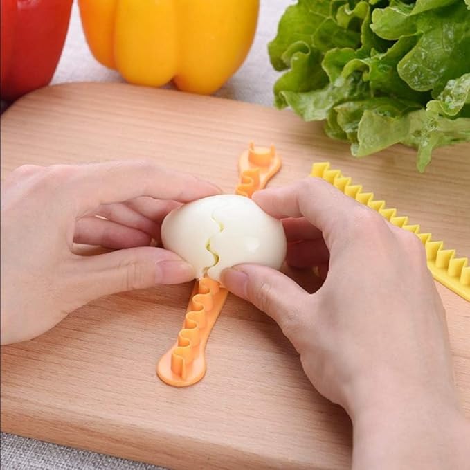 2pcs Fancy Cut Eggs Cooked Eggs Cutter Flower Shaped Egg Tool Household Boiled Eggs Cut Flower Shaper Kitchen Gadget Mandolines and Slicers