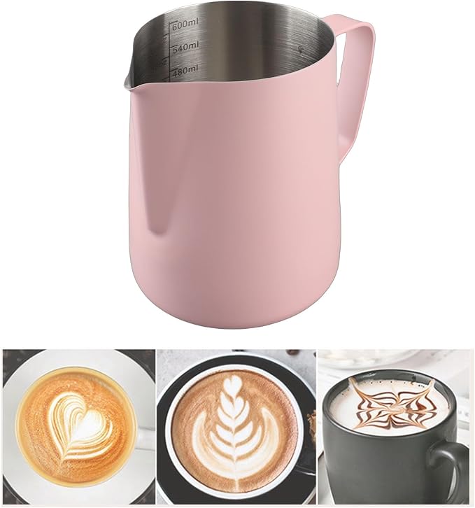 Stainless Steel Measuring Cup With Handle and Pour Lip - Metal Pitcher Set With Spoons for Kitchen Cooking and Baking - Food Grade