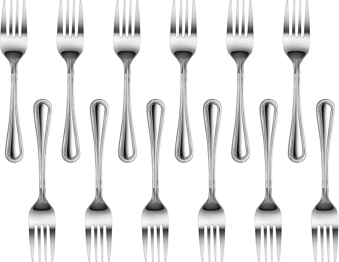 New Star Foodservice 58062 Slimline Pattern, 18/0 Stainless Steel, Salad Fork, 6.25-Inch, Set of 12