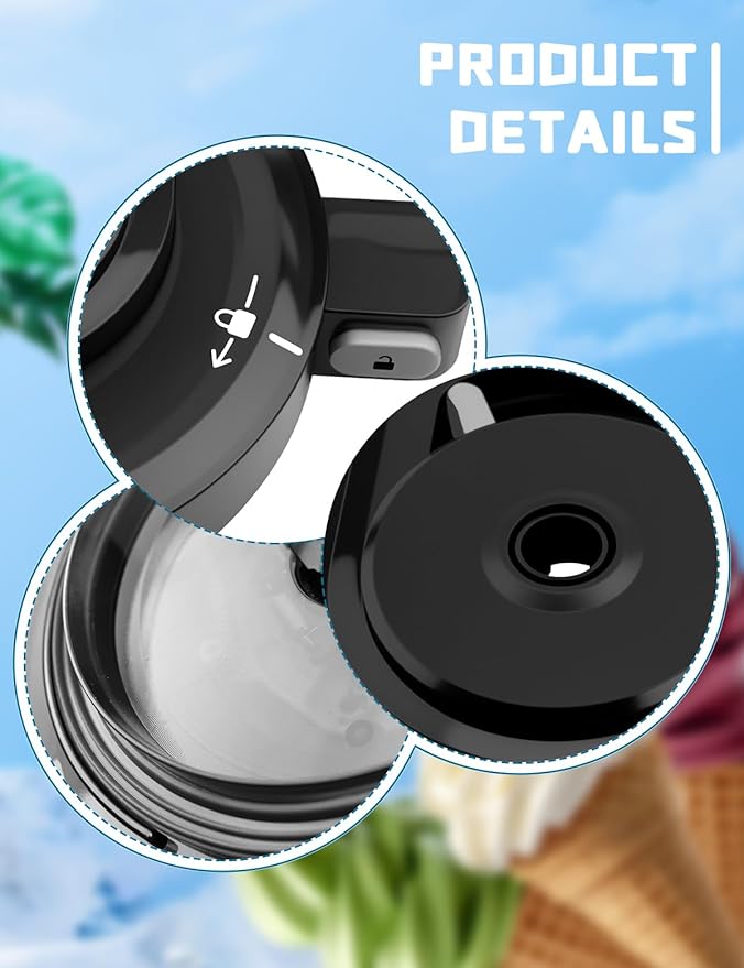 NC299AMZ Outer Bowl Locking Lid for Ice Cream Maker Fit for NC301/NC300/ NC201/ NC101 Series (NO Paddle), Reusable