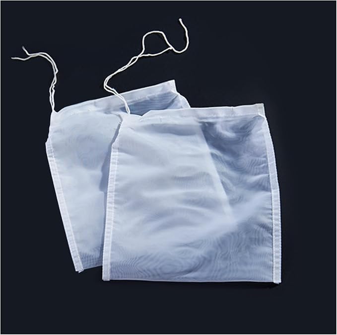 4PCS Cloths Strainer,Food Grade Nylon Nut Bag Strainer,Reusable Cold Brew Coffee Cheese Cloths Strainer for Straining Fruit Juice,Nut Milk,Doufu,Coffee,Soup Etc (Bag strainer)