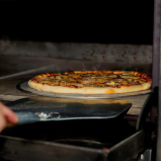 Fonteme 9-inch Aluminum Pizza Screen | Commercial Grade Pizza/Baking Screen for Oven | Pizza Baking Tray for Home And Restaurant | Round, Aluminum, 9-inch [1PK]
