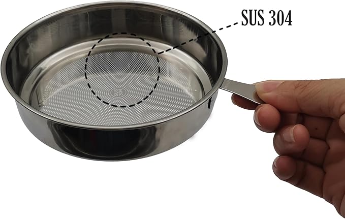 Bacon Grease Container With Strainer, 1.3L Grease Strainer and Container with Dust-Proof Lid, 304 Stainless Steel Oil Filter Storage with Fine Mesh 1.3L