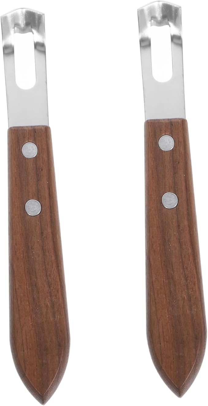 GLEAVI 2Pcs Stainless Steel Fruit Grater Lemon Zester Kitchen Supplies for Cheese and Butter Kitchen Tool with Wood Handle for Home Restaurant Use