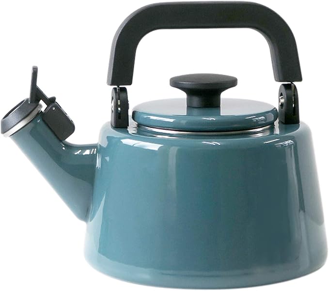 Fuji Horo CTN-2.1WK.SB Whistling Kettle, Induction Compatible, Cotton, 0.7 gal (2.1 L), Smoke Blue