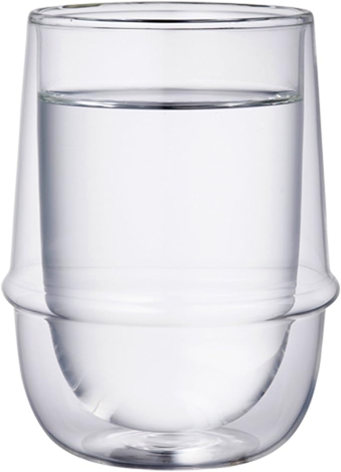 KINTO 23106 KRONOS Double Wall Iced Tea Glass, 11.8 fl oz (350 ml), Heat Resistant Glass, Microwave and Dishwasher Safe, Gift Present