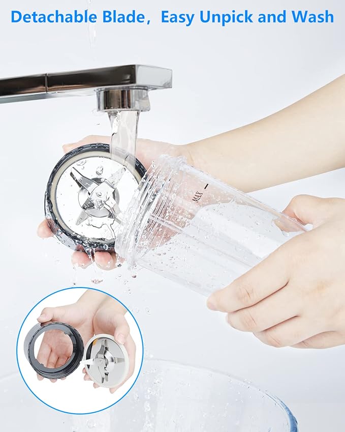 Amateys Personal Blender with Button,350W Professional Kitchen Blender for Smoothies and Shakes,Portable Smoothie Maker Mixer,Easy Cleaning&Operation,Suitable for Carrying or Storage