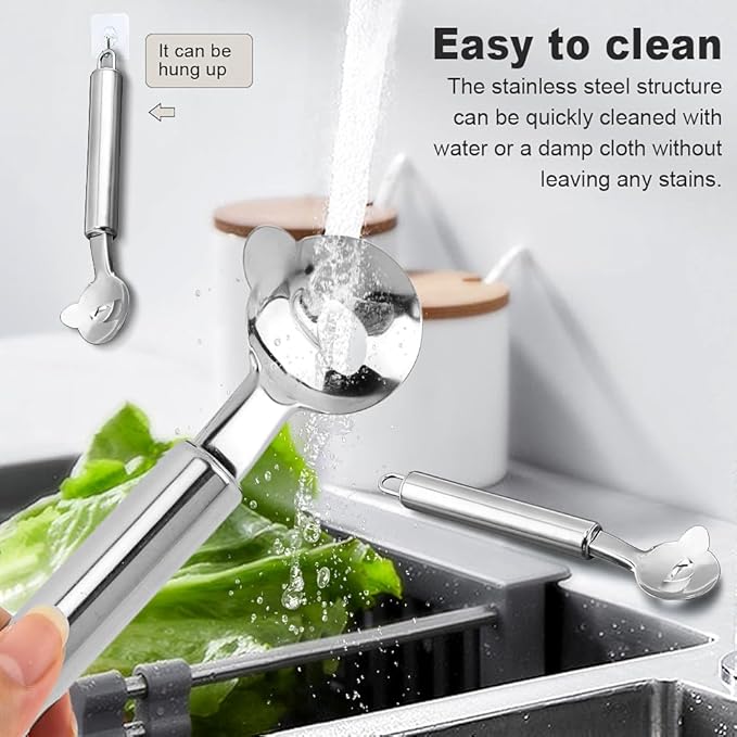 3Pcs Cactus Peeler Tool Stainless Steel Cuchara Pelador de Nopales Chinese Knife Sliced Noodle Tool for Kitchen Cooking Noodle