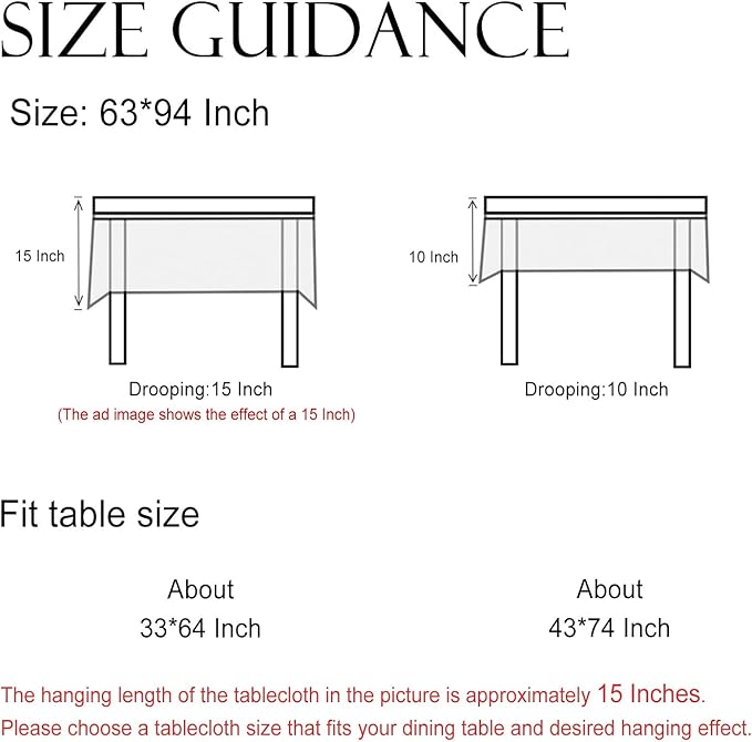 ISAENNE Designer Chinoiserie Linen Floral Long Tablecloth Rectangle,White Wrinkle Resistant Table Cloth,Elegant Decor Tablecloths for Dining Thanksgiving Kitchen Party Christmas,63"*94"-Daffy
