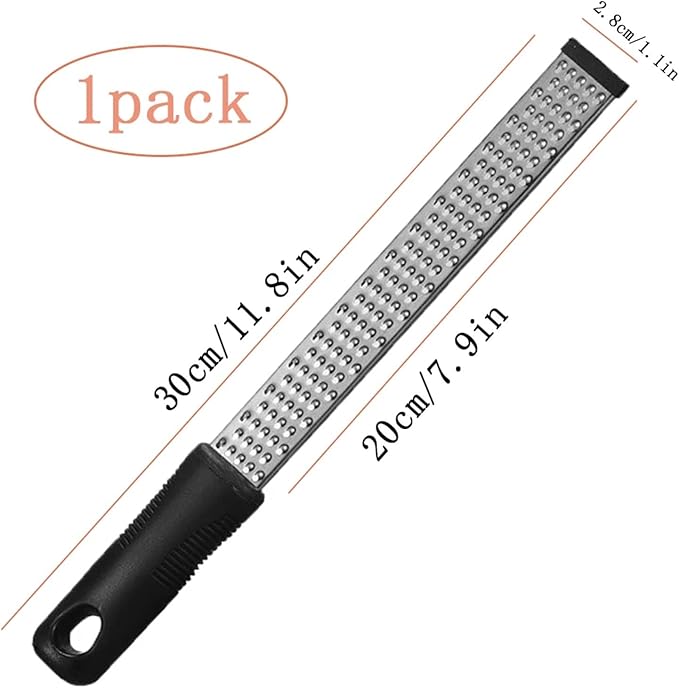 2pcs Professional Lemon Zester & Cheese Shredder Set | Grater With Non-Slip Grip For Garlic, Ginger, And More