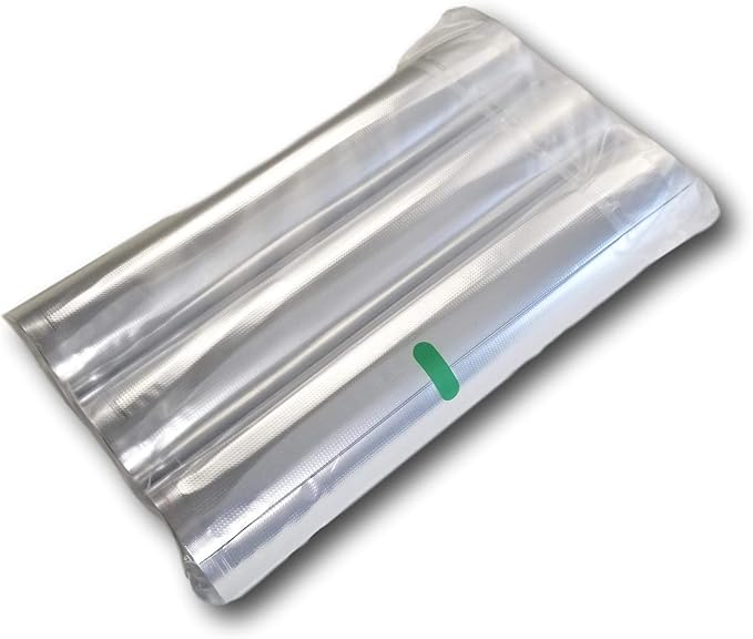 Mylar Vacuum Seal 8"x16' or 11"x16' Rolls | SteelPak Textured/Embossed Aluminum Foil Vacuum/Heat Seal Rolls to Create Custom-Sized Vacuum Sealer Bags (3, 8"x16')