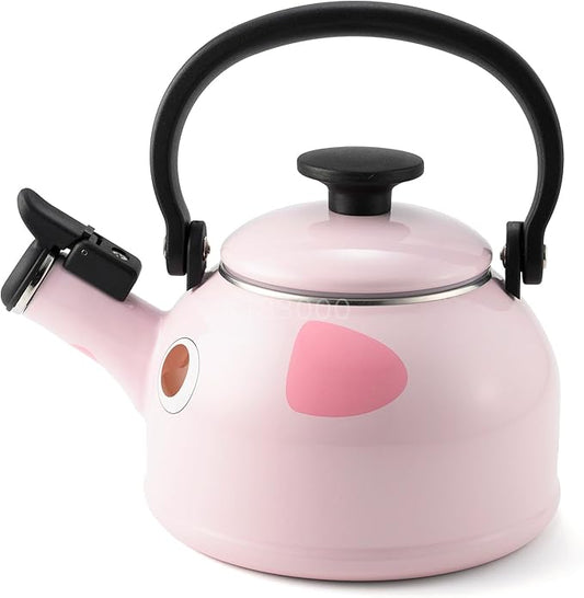 Fuji Hollow Whistling Kettle, 0.4 gal (1.6 L), Induction Compatible, Animal Kettle, Pig DOY-1.6WK.B