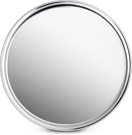 New Star Foodservice 50776 Pizza Pan/Tray, Wide Rim, Aluminum, 18 Inch