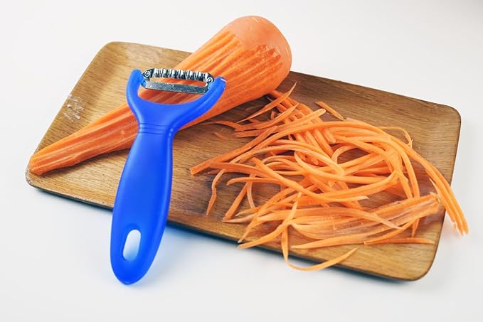 Handle Papaya Shredder Tool Stainless Steel Blade Vegetable Slicer for Salads Salad Maker Fast & Easy carrots potatoes beets cucumber (Small Plastic Handle)