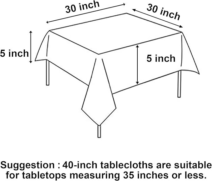 Hiasan Small Tablecloth for Square Tables - Waterproof and Spillproof Washable Fabric Table Cloth Dining, Spring Party, Outdoor Picnic (Pink, 40 x 40 Inch)