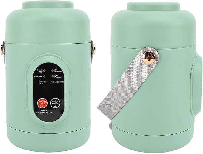 TOPINCN 500W Cooking Portable Electric Pot Mini Stainless Steel Multifunction Cooker, Mini 800ml Electric Pot Compact Design for Travel, Camping, Office (US Plug 110V)