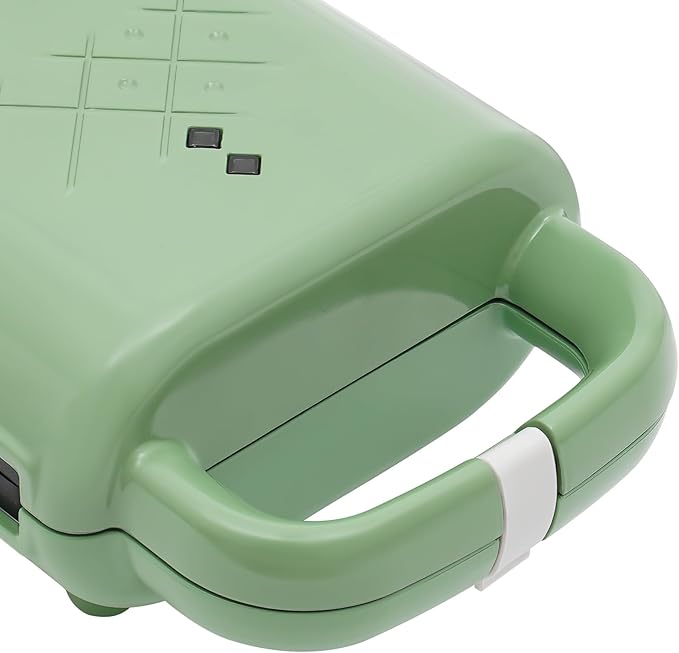 Sandwich Maker,Personal Breakfast Machine,Portable Sandwich Maker,Pizza Pockets,Electric Contact Grill Single for Making Sandwiches,Eggs,Bacon (Green)