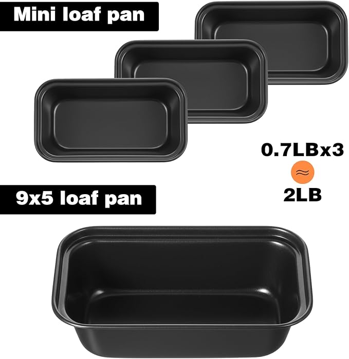 Meyeyaia 24 Pcs Mini Loaf Pans for Baking Bread,Non Stick Small Loaf Pans Banana Bread Tins,6.1 x 3.35 x 1.77 Inches Nonstick Tiny Meatloaf Pan Carbon Steel for Oven and Baking