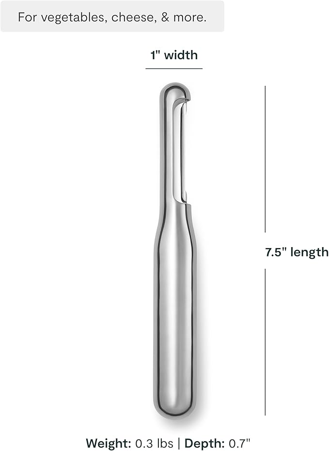 Caraway Vegetable Peeler - Non Toxic Stainless Steel - Essential Kitchen Tool - Ergonomic Handle