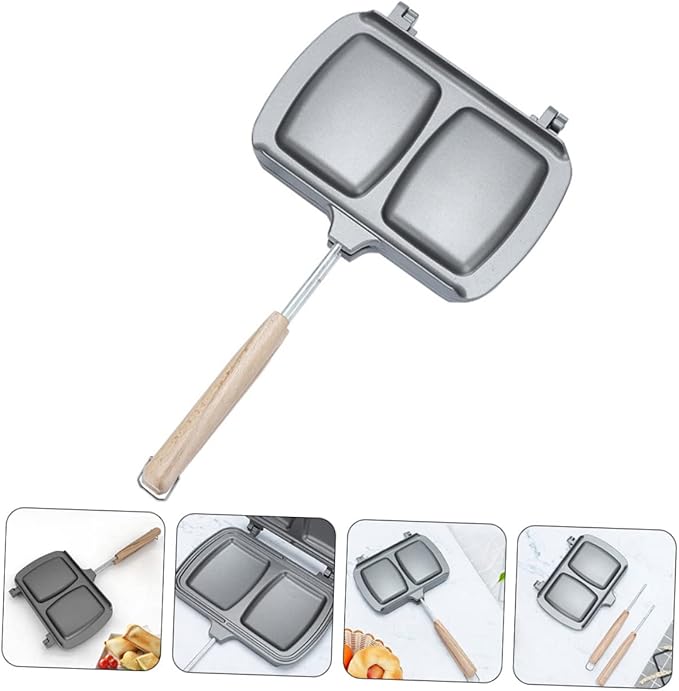 Double Sided Frying Pan Sandwich Fry Pan Stovetop Press Breakfast Sandwich Maker