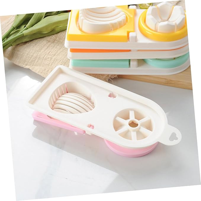 VICASKY Heavy Duty Multi Functional Egg Slicer and Cutter for Hard Boiled Eggs Strawberries and Soft Fruits Kitchen Fruit and Vegetable Wire Slicer Easy to Use and Clean Pink