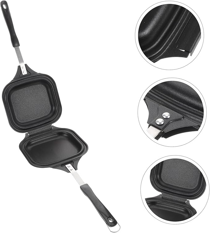 Sandwich Press Stovetop Double Side Grilled Pan Sandwich Baking Tray Detachable Pan for Camping Sandwichmaker