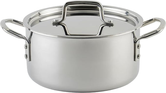 WINCO Tri-Ply Stock Pot, Silver