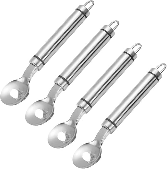 4 Pack Cactus Peeler Spoon, Stainless Steel, Multi-Function Peeling Knife Tool & Slicer for Noodles, Vegetables, Potatoes – Durable Kitchen Gadgets Accessories
