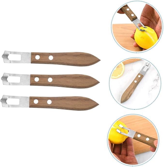 3pcs Stainless Steel Lemon Zester Fine Cheese Grater Multi-function Lemon Peelers Professional Cheese Grater Accessory