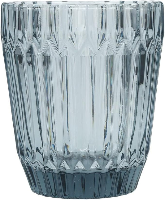 Fortessa Archie Glass Drinkware, Double Old Fashioned (Set of 6), 12.5 Ounce, Dusk Gray