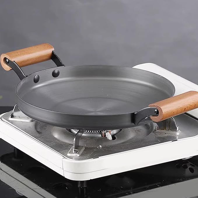 Omabeta Braiser Pan,Multifunction Induction Cooking Fry Pan with Dual Handles for Home Kitchen Cookware,Aluminum Alloy (24cm)