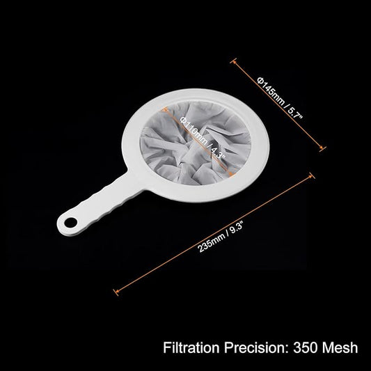 PATIKIL 9"x6" Food Filter Strainer, 350 Mesh, White, Polypropylene, Nylon