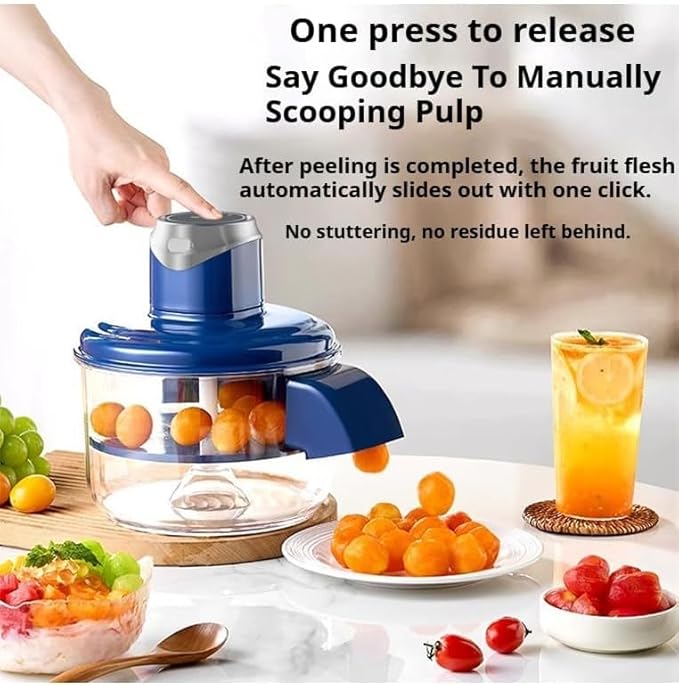 Vegetable Peeler,Automatic Potato Peeler Electric,Garlic Peeling Machine That Peels Fruit And Vegetables,Grape Peeling Machine for Grapes, Garlic, Tomato,Small Potato, Rechargeable Home (White)
