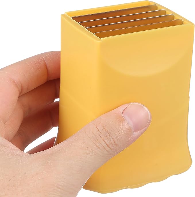 Luxshiny Fruit Slicer 2pcs Egg Slicer Stainless Steel Cutter Mini Slicer Cut Kitchen Cutter Gadgets Fruit Tool for Egg Fruit Vegetable Appetizer Yellow
