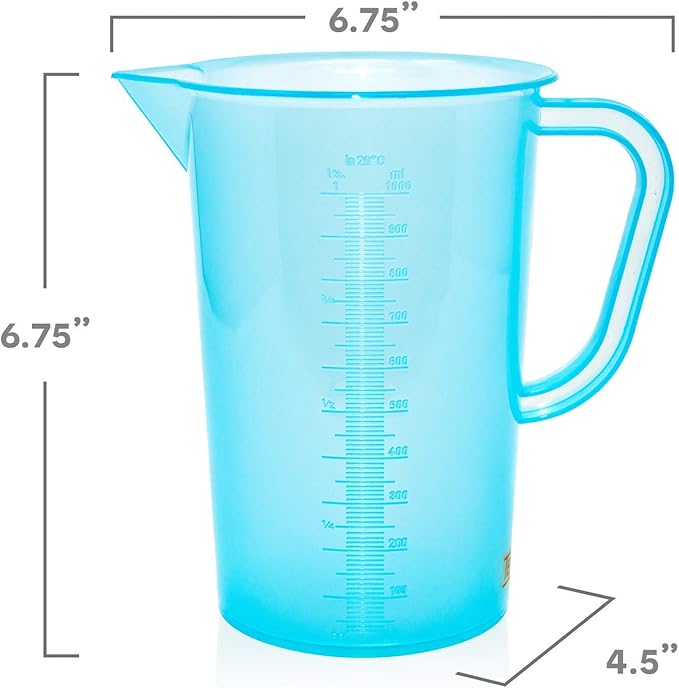 1 Liter Measuring Pitcher Graduated Blue (Pack of 2)