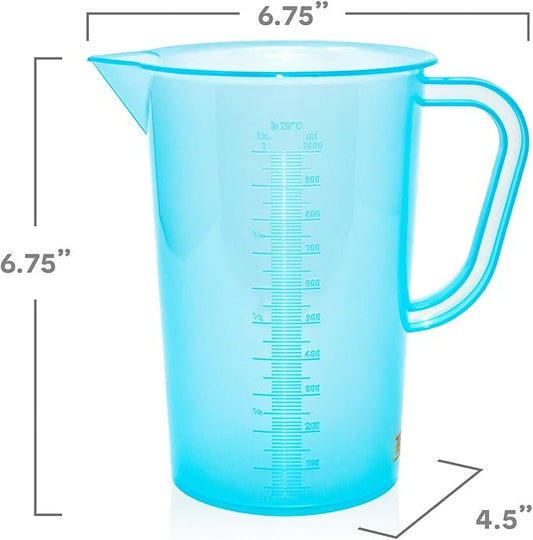 1 Liter Measuring Pitcher Graduated Blue (Pack of 2)