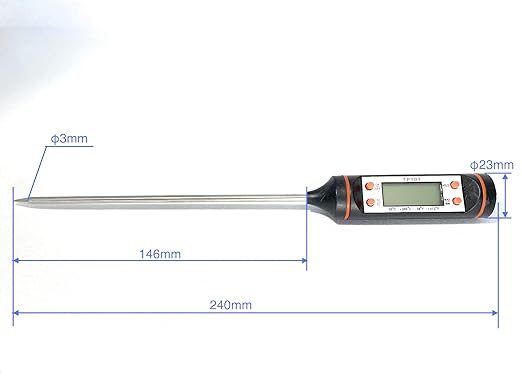 2-in-1 Digital Kitchen Thermometer - Waterproof for Meat, Soup, Tea; Switchable ℃/℉ with Backlight for BBQ & Home Brewing