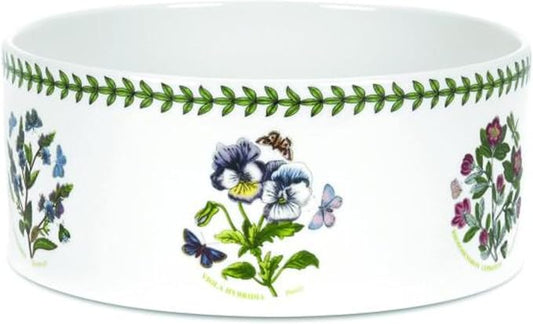 Portmeirion Botanic Garden 8-inch Soufflé Dish - Assorted Florals Motif, Porcelain Bakeware with Chip-Resistant Glaze - Oven, Microwave, Freezer, Dishwasher Safe for Everyday Use