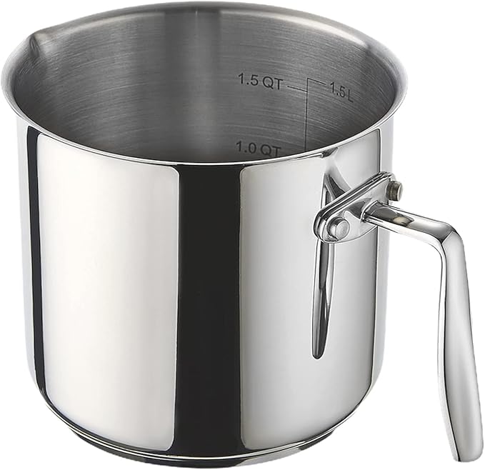Moneta Stainless Steel Milk Kettle for Each Hob, 14 cm