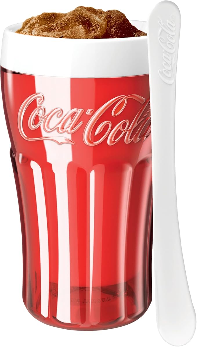 ZOKU Coca-Cola Float & Slushie Maker, Retro Make and Serve Cup with Freezer Core Creates Single-serving Smoothies, Slushies and Milkshakes in Minutes, BPA-free