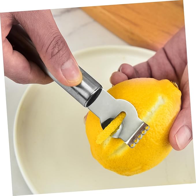 Luxshiny 3pcs Stainless Steel Lemon Slicer Multi-purpose Fruit Peeler and Grater Easy to Clean Kitchen Tool for Citrus Vegetables and More Kitchen Accessory