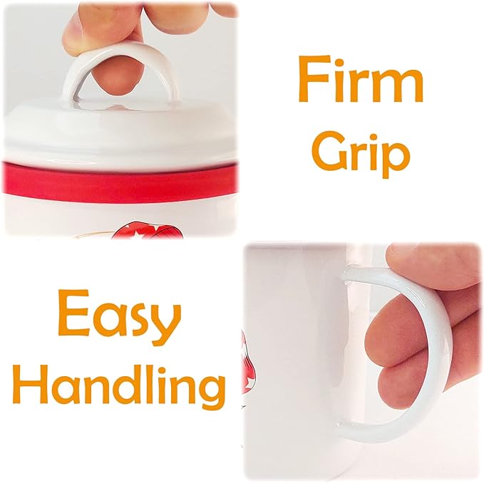 NobleEgg Bacon Grease Container with Strainer, 650 ml | 22 oz. Removable Silicone Ring Protector and Lid, Enamel Ceramic, Cute Piggy Farmhouse Decor