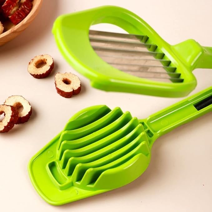 Hands Free Egg Slicer, 1PC Plastic Multifunction Eggs Slicer Mushroom Fruit Strawberry Kitchen Accessories Tool Cutter, Small Kiwi Fruit Banana Slicer Strawberry Egg Cutter Home Kitchen Bar Tool