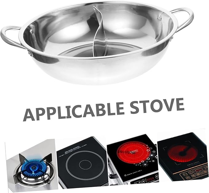 Shabu Shabu Split Hot Pot Electric 304 Stainless Steel Double Flavor Hot Pot Cooker