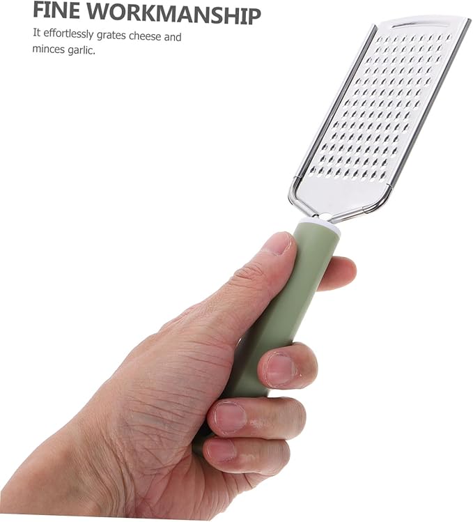 Alipis Stainless Steel Garlic Zester with Ergonomic Handle Multifunctional Grater for Garlic Ginger Cheese More Easy to Clean Kitchen Tool for Home Cooking