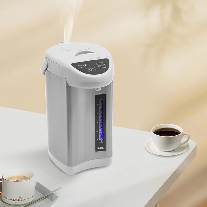 Electric Hot Water Pot Urn, Water Boiler & Warmer 4 Liter, Hot Water Dispenser with 3 Water Dispensing Modes, 750W Hot Water Kettle Instant Heating for Coffee & Tea (grey), JJFT5WC2USHJ8