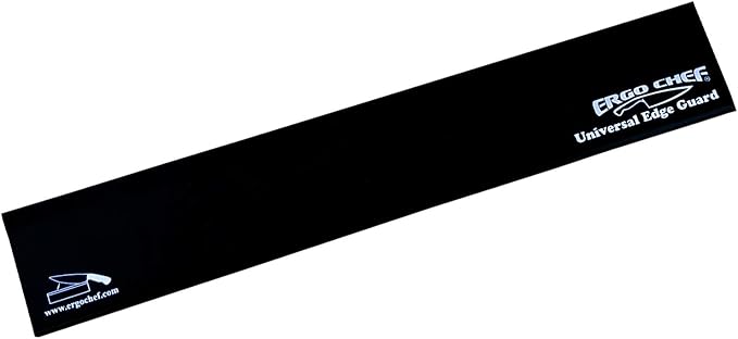Ergo Chef Universal Knife Blade Edge Guard 10.5 Inch x 1.5 Inch for Knives up to 10” Blades, Durable BPA-Free ABS Plastic, Knife Protector, Black